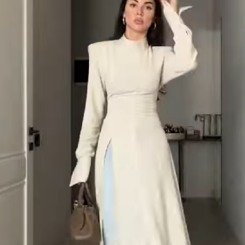 Women Formal Wear Tops - Women's Elegant High Neck Long Sleeve