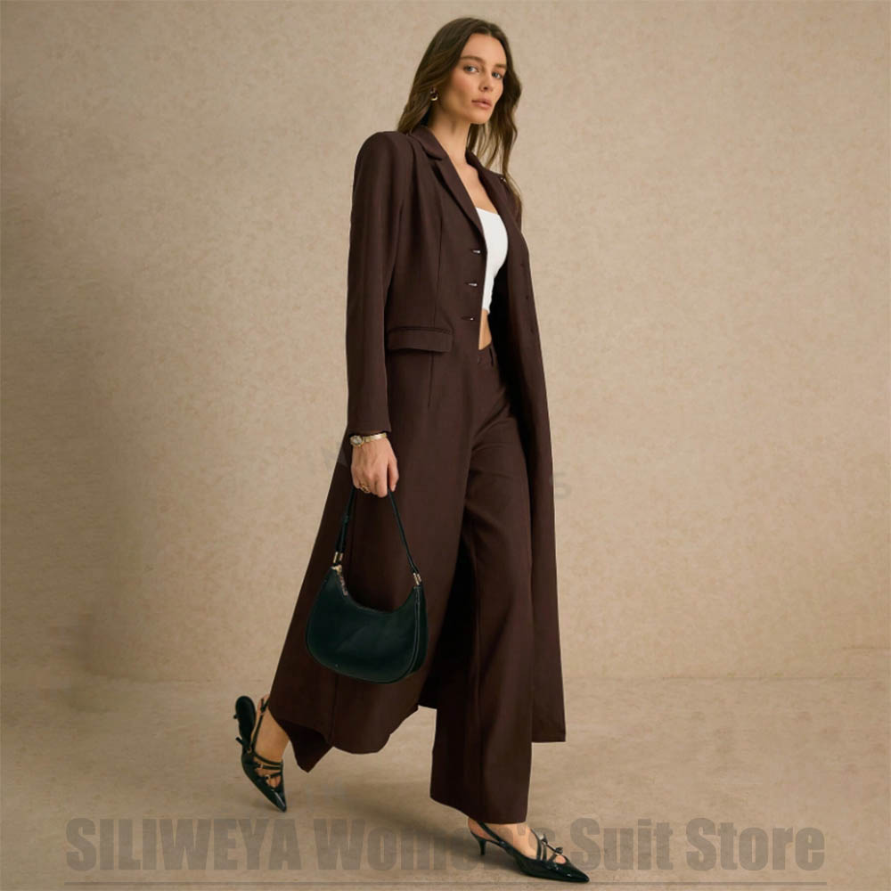 Women Formal Wear Tailor - Fashion Women's Suit 2 Piece Long