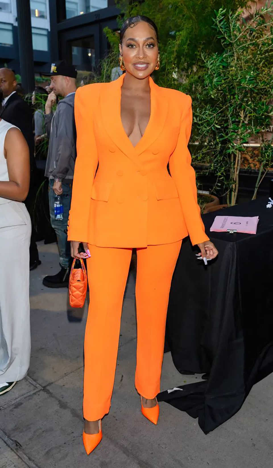 Women'S Formal Jackets To Wear With Dresses - Customized Orange Spring Women Pants Sets