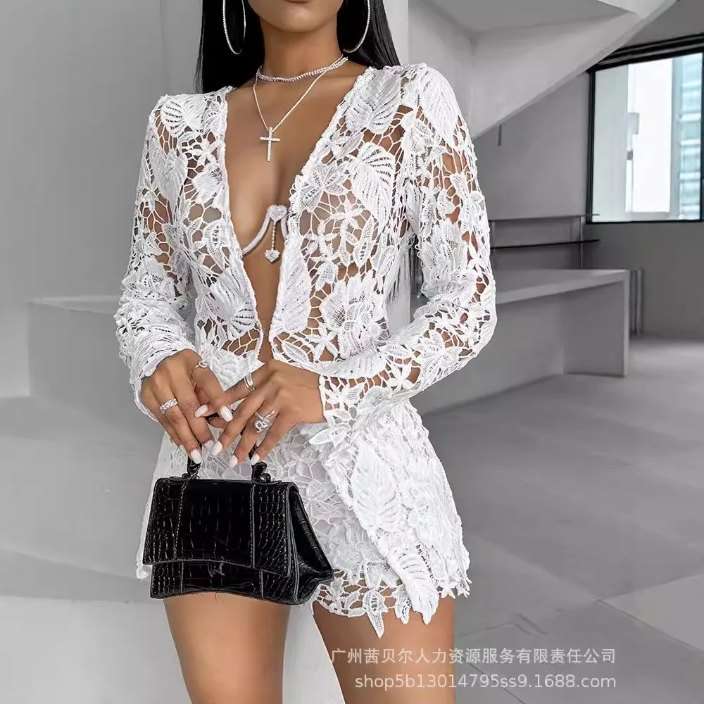Women Sexy Short Sets Hollow O - Women Formal Wear Tops review and price