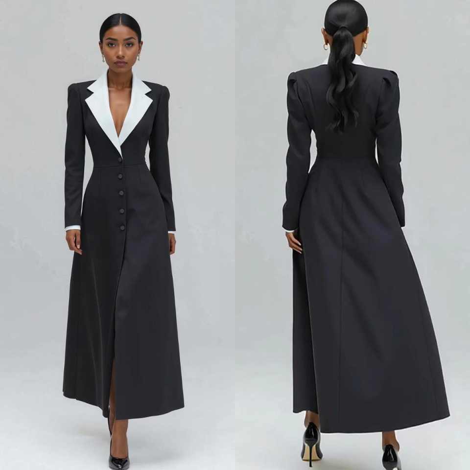 A Line Women Long Blazer Jacke - Women'S Formal Jackets To Wear With Dresses review and price