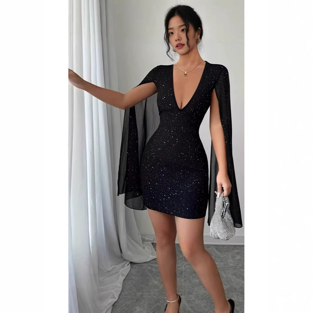 V Neck Bodycon Midi Dress Eleg - Women Formal Wear For Office review and price