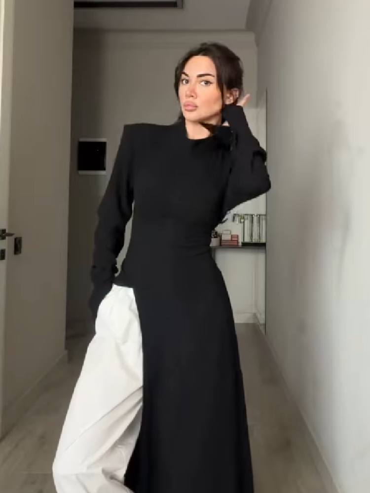 Women's Elegant High Neck Long - Women Formal Wear Tops review and price