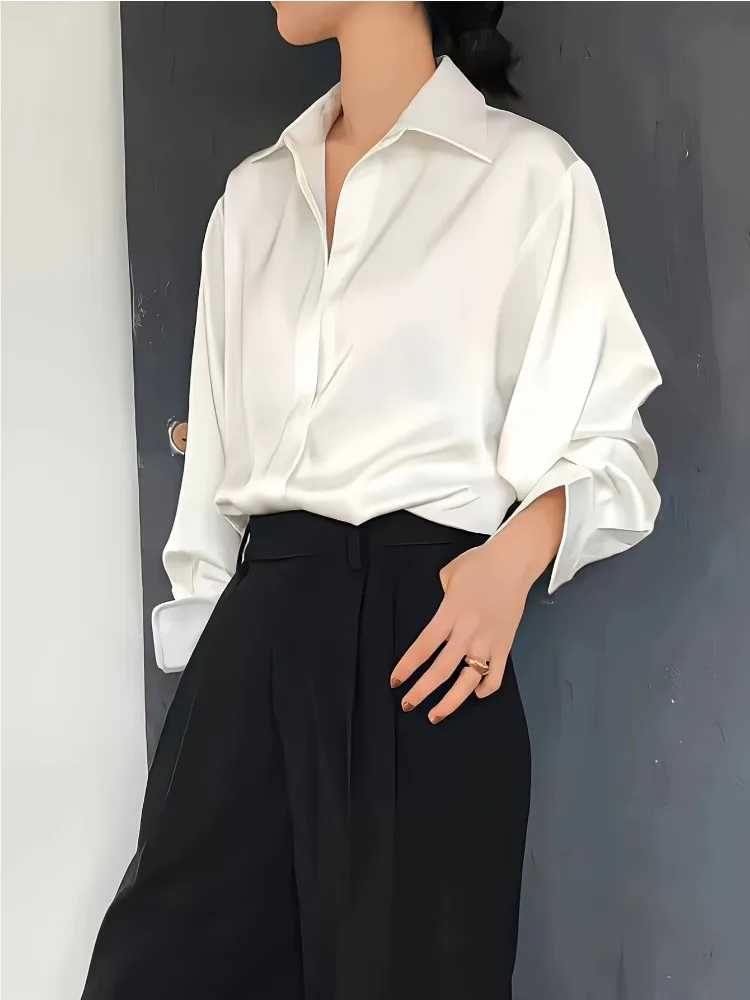 Plus Size Casual Women Silk Sh - Women Formal Wear Tops review and price