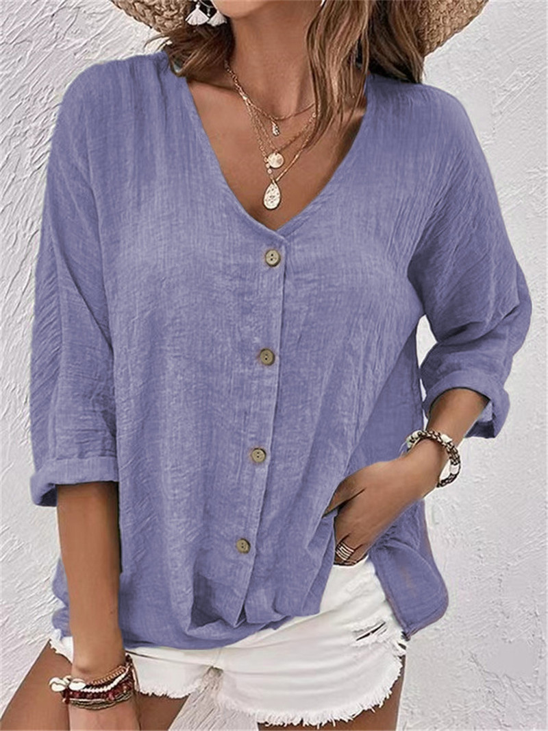 Elegant Buttons Solid Blouse S - Women Formal Wear Tops review and price