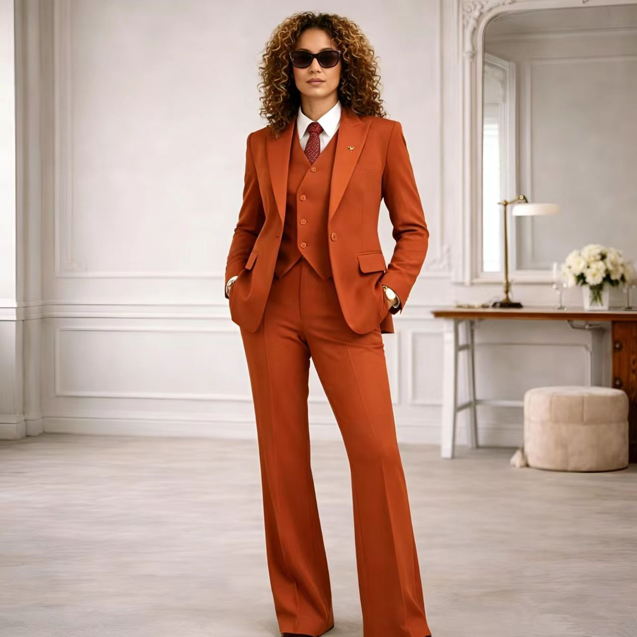 Rust Women's Suits 3 Pcs Vinta - Women Formal Wear Tailor review and price