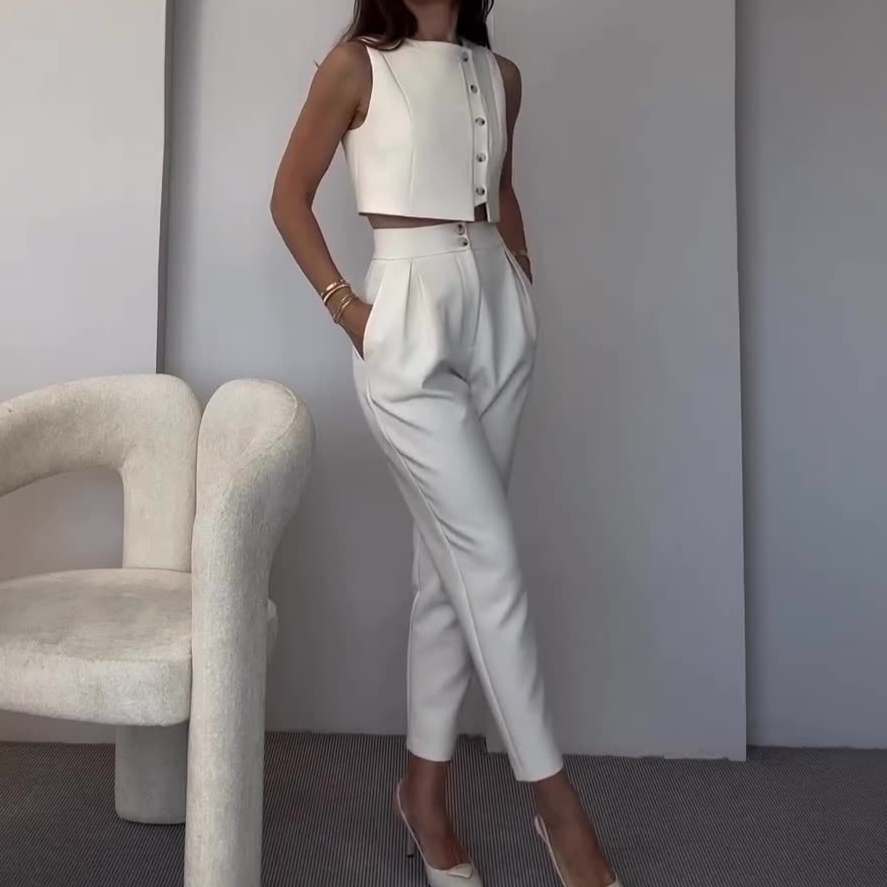 Vest Tops Two Piece Sets Women - Women Formal Wear Tops review and price